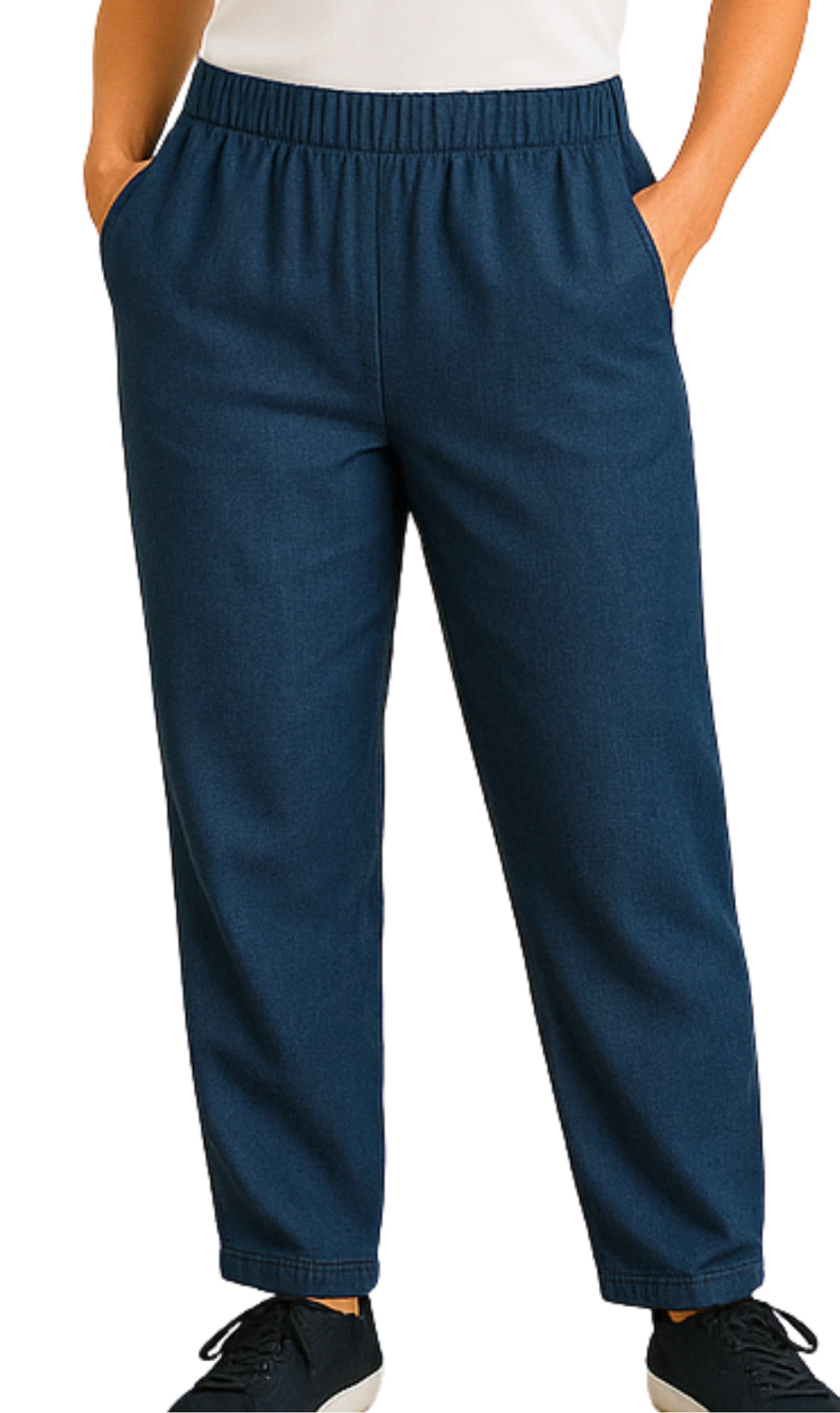 Women's Lightweight Pull-On Denim Jeans with Elastic Waist
